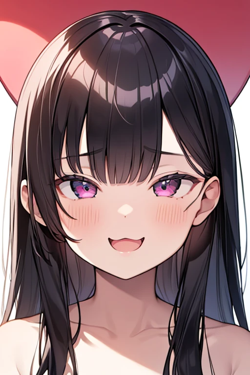 (masterpiece、top-quality、ultra-detailliert、high-resolution illustrations、Ultra-high-definition CG、8k size wallpaper、offcial art、production art)、Skin quality improvement,(Face),(((only face:1.5)))、((Face Focus:1.5))、((close to viewer:1.5))、(fullnude)、(;3:1.5)、(girl with)、(Longhaire),(Heart-shaped eyes:1.5),(Excited eyes:1.5)、(big eye),Bodyful