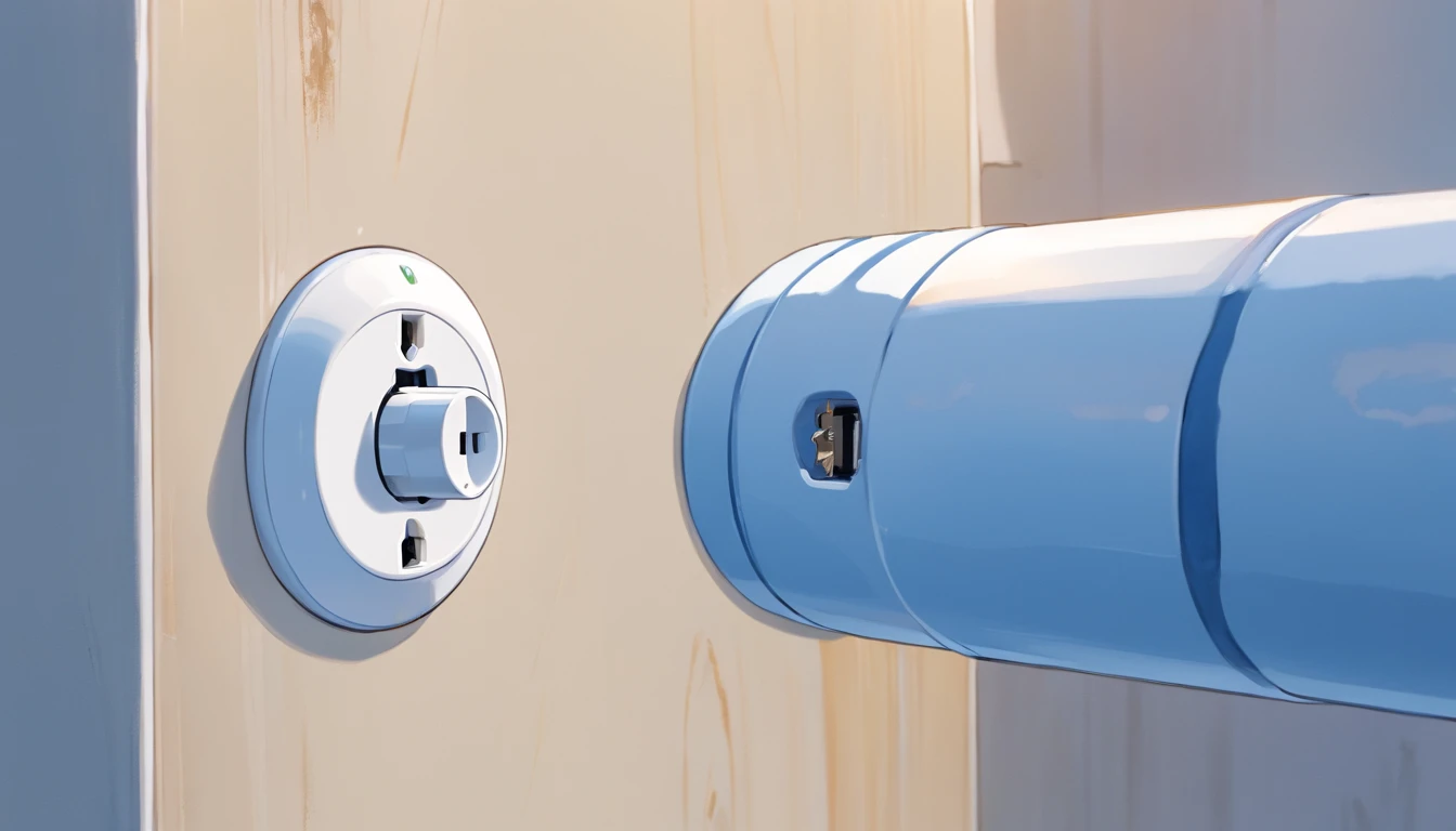 Blue and white porcelain electrical socket