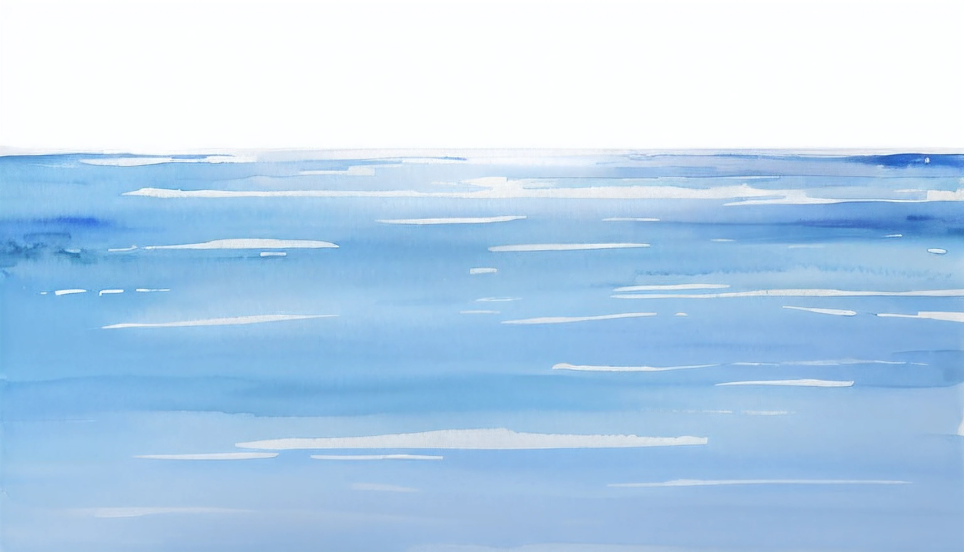 mar, clear blue water, ocean surface illustration, horizonte, Aquarela, Aquarela, reflexo