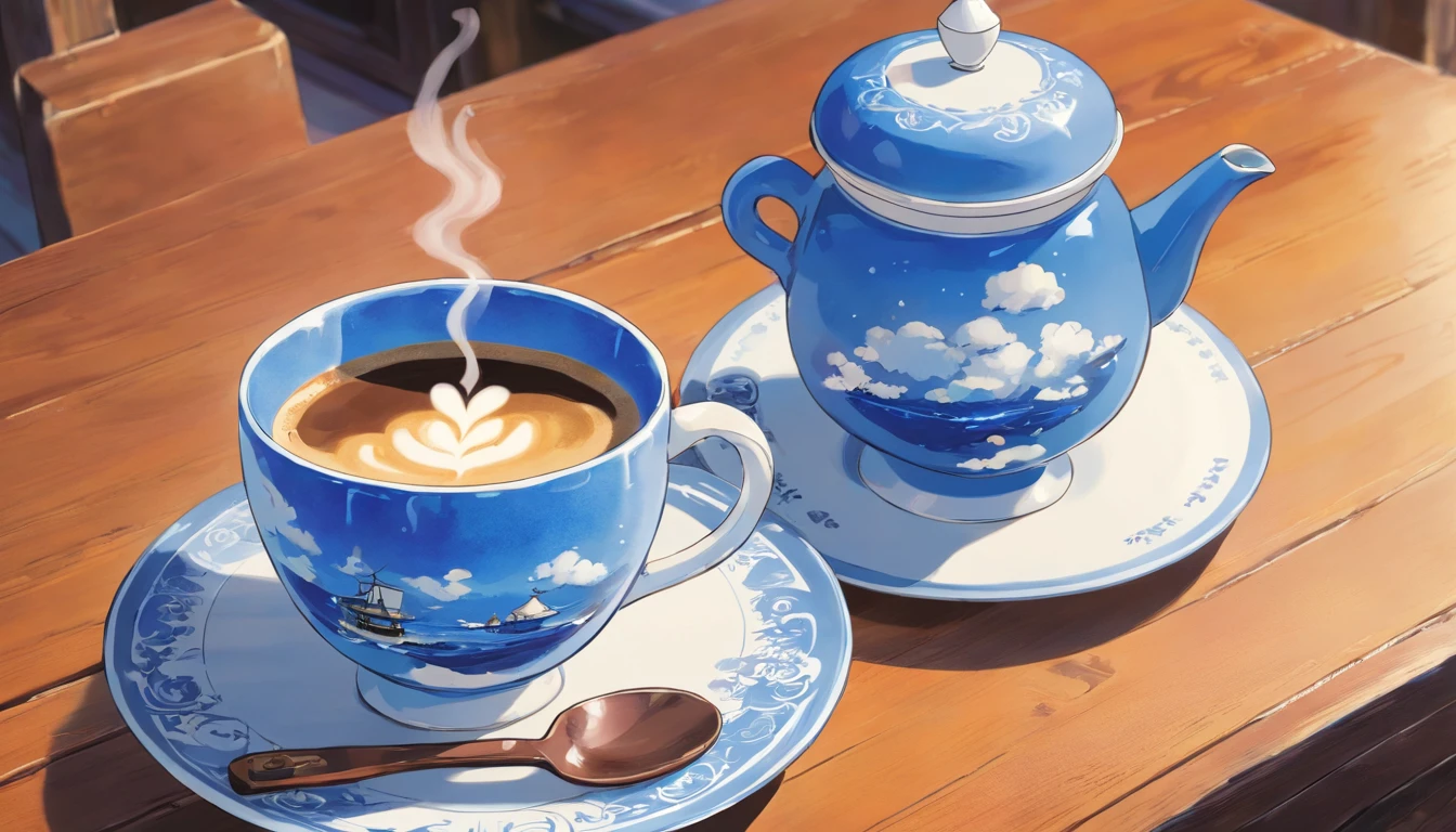Blue and white porcelain coffee box