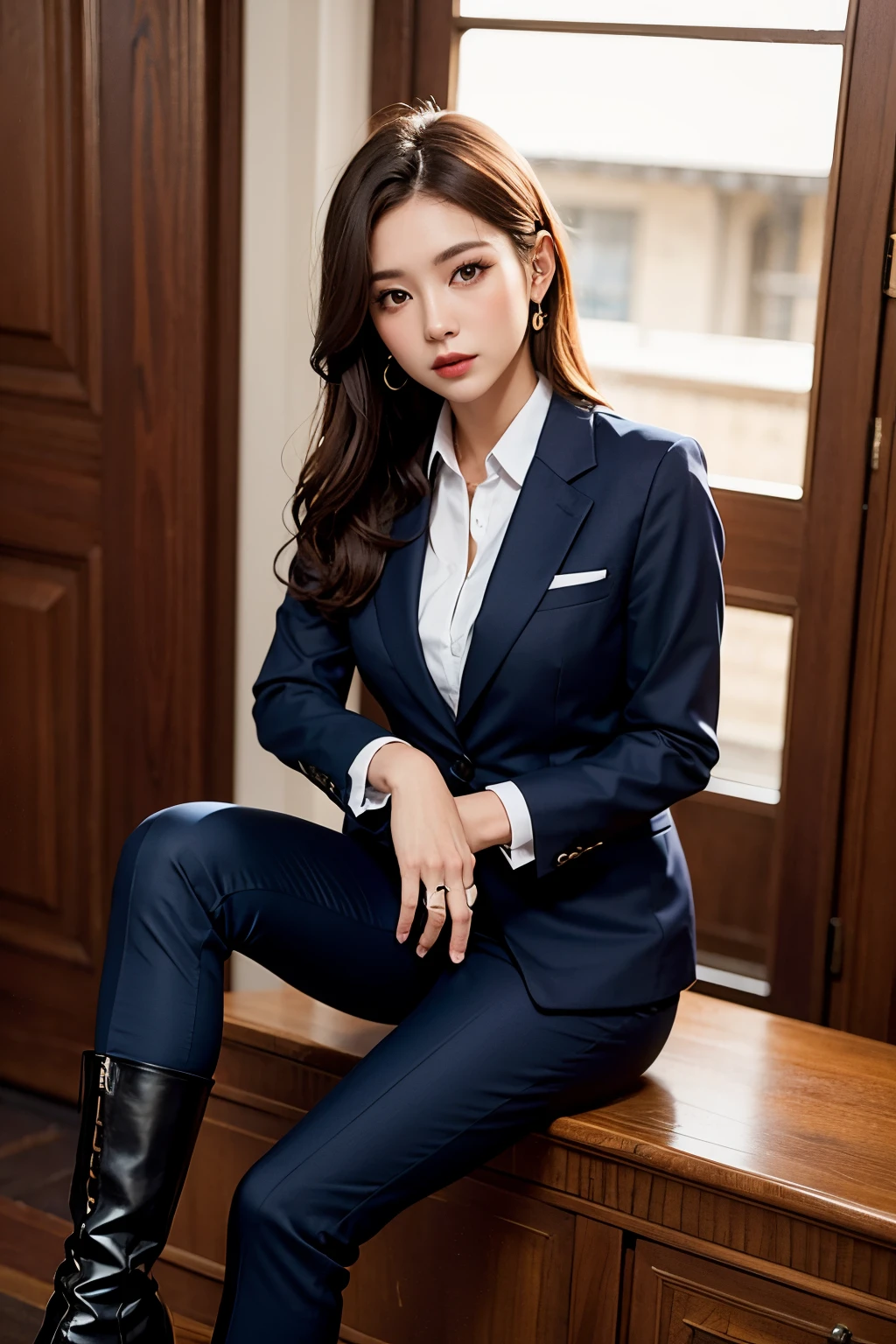 Boots girl' with suit and pant 8k