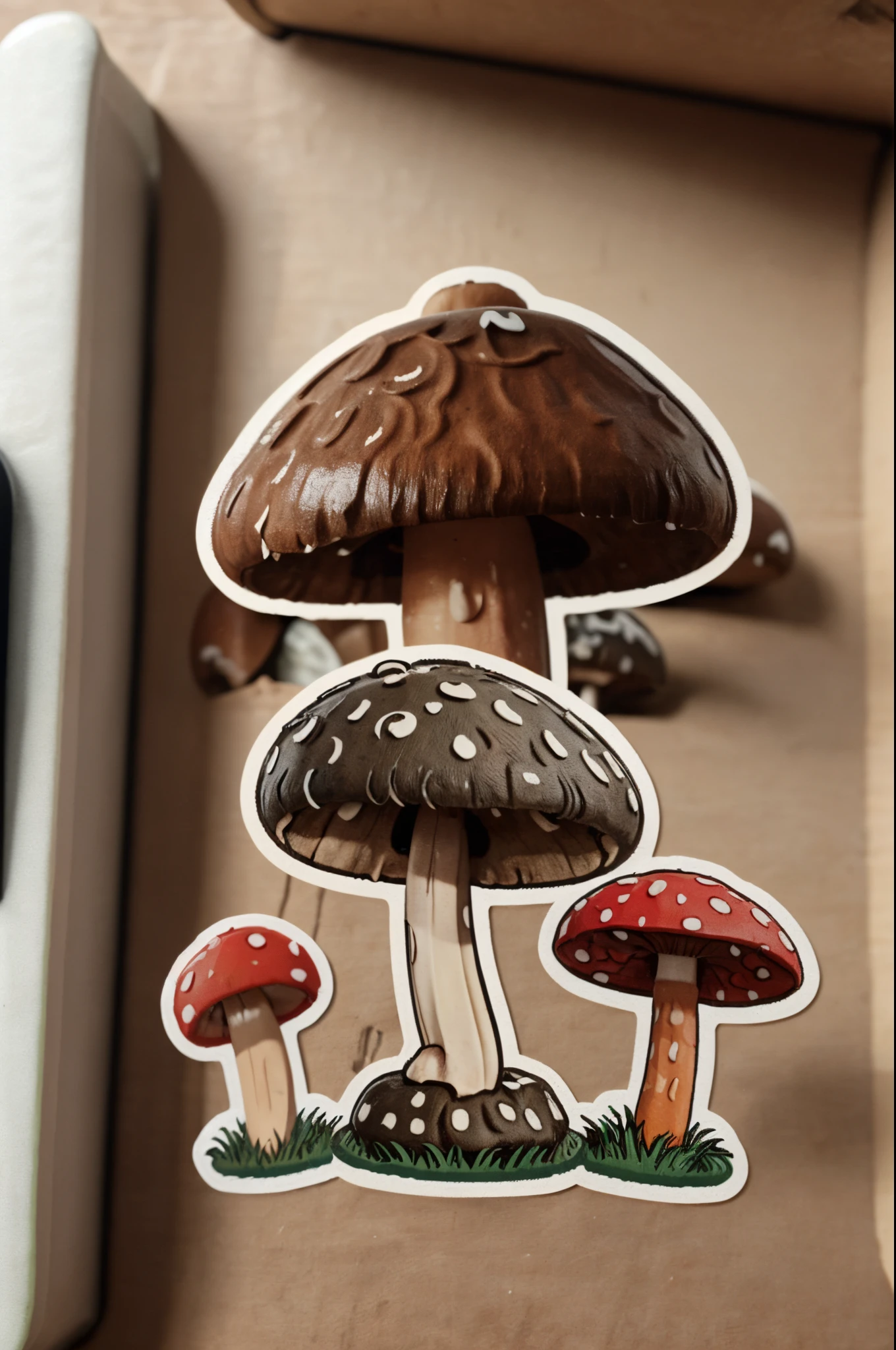 mushroom, sticker style
