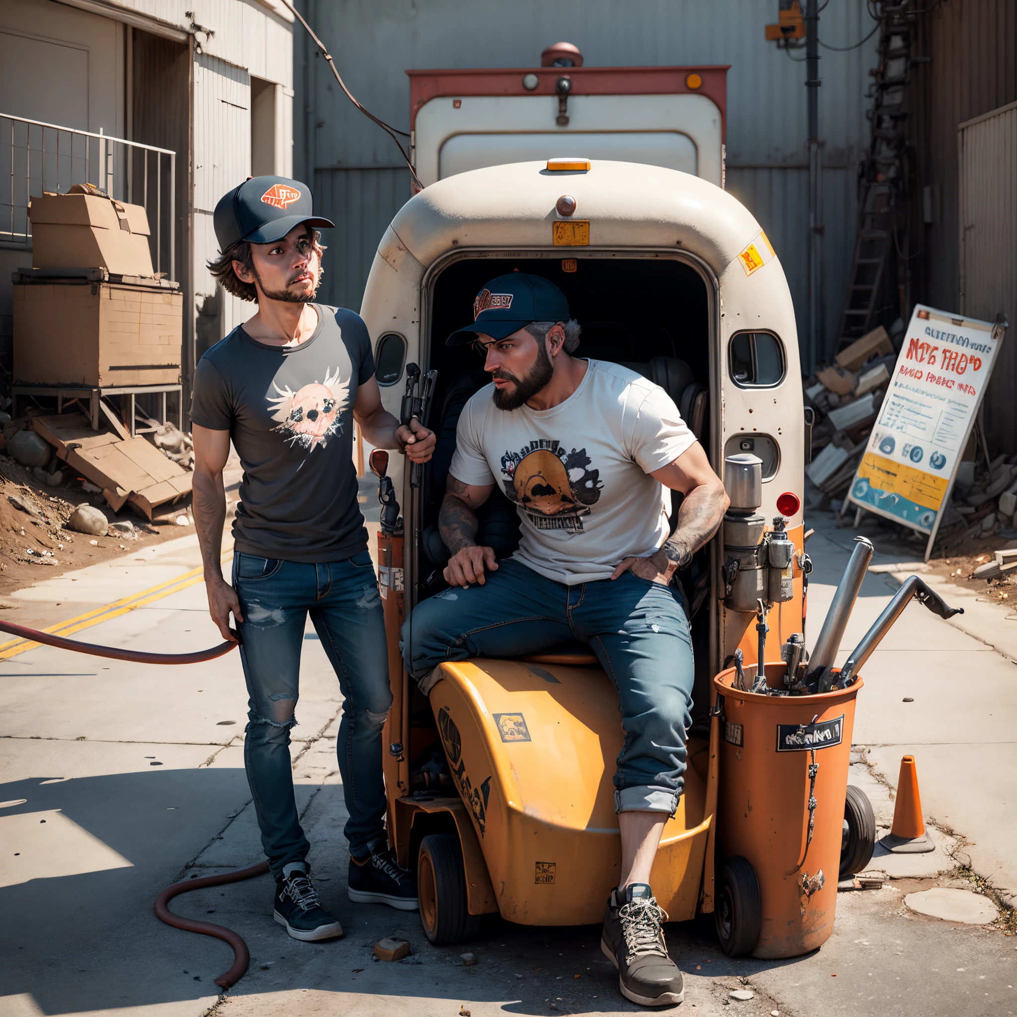 Rat fink style concrete pump truck