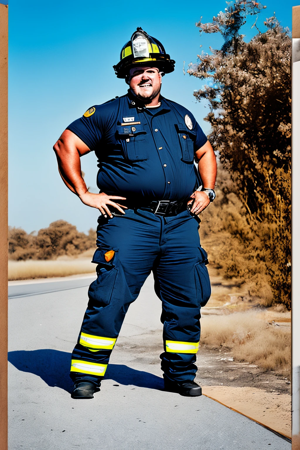 Super fat firefighter