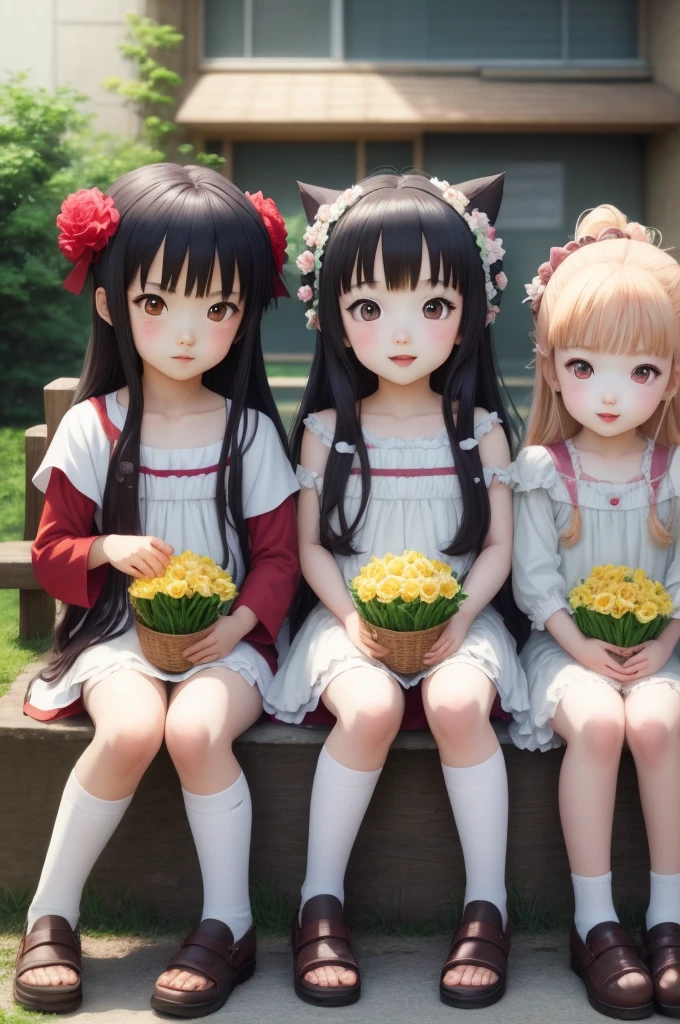 Group of anime style children