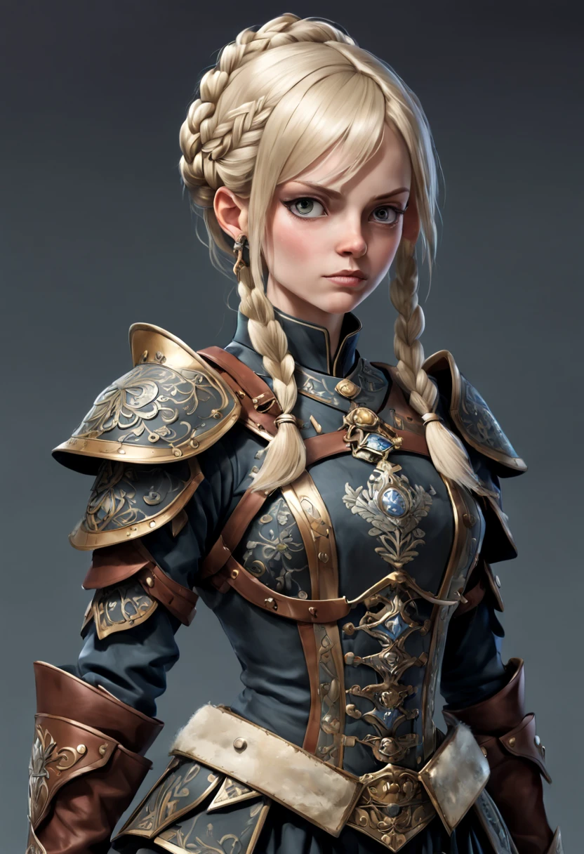 In the dynamic realm of anime, an enthralling convergence of diverse cultural and historical themes has blossomed. This essay prompt delves into the intricacies of a compelling character concept—a robust, Nordic-inspired female assassin, embodying a harmonious blend of Victorian armor and traditional Nordic attire. Beyond merely a visual spectacle, this character serves as a narrative embodiment of the amalgamation of cultural elements. Delve into a comprehensive analysis, exploring the nuanced design, symbolic layers, and potential narrative arcs that arise from this fusion.

Body:

1. Visual Aesthetics:

Embark on a detailed exploration of the character's visual representation. Illuminate the significance of her muscular body tone, emphasizing anatomical details such as well-defined abs and prominent musculature.
Investigate the seamless integration of Nordic elements into her outfit, encompassing traditional patterns, motifs, and a palette inspired by Nordic aesthetics that seamlessly coexists with the broader anime visual style.
2. Symbolism in Victorian Armor:

Plummet into the symbolic depths of the Victorian armor, dissecting how its intricacies convey sophistication, societal hierarchy, or potential themes of repression. Analyze the symbolic tension arising from the contrast between the sharp edges of Victorian armor and the organic, flowing elements of Nordic attire.
3. Cultural Fusion and Appropriation:

Address concerns related to cultural fusion and appropriation, scrutinizing how the respectful integration of Nordic elements enriches the narrative without perpetuating stereotypes. Delve into the creator's responsibility, emphasizing the importance of thorough research and collaboration with cultural experts to ensure an accurate and respectful portrayal of Nordic heritage within the anime context.
4. Narrative Possibilities:

Explore the character's design as a catalyst for potential narrative arcs, contributing to character development and storytelling