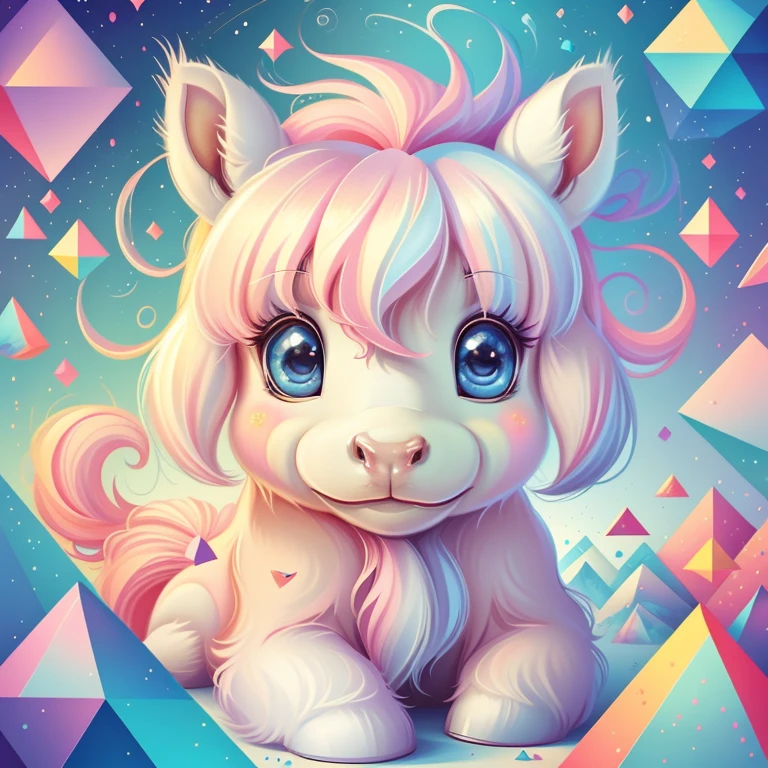 (cute pony), Munchkin ,Geometric multidimensional wall portrait, livro de arte, Tchibi,
Yang08k, Beautiful, Colouring,
Obras, of the highest quality, best quality, Arte Oficial, Beautiful and Aesthetic,
