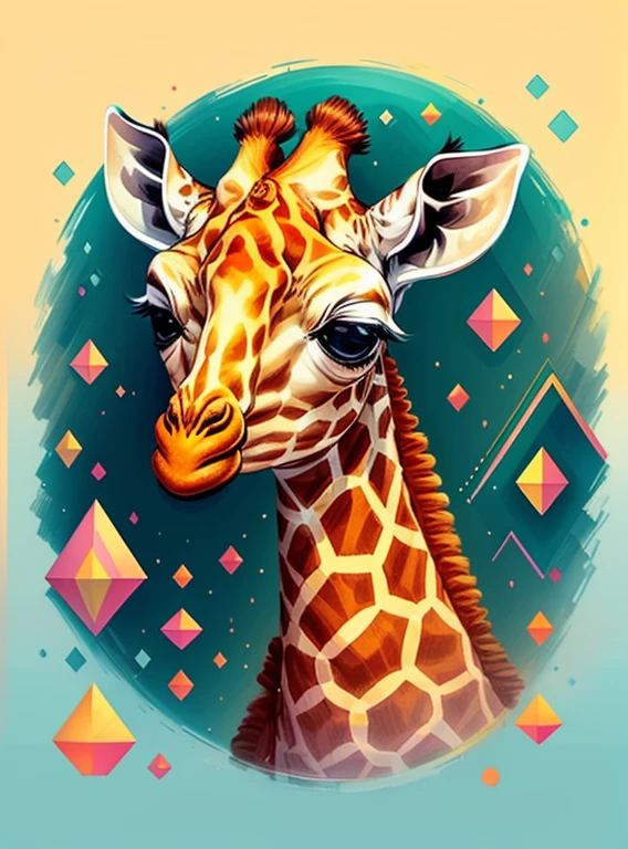 (cute baby giraffe), Munchkin ,Geometric multidimensional wall portrait, livro de arte, Tchibi,
Yang08k, Beautiful, Colouring,
Obras, of the highest quality, best quality, Arte Oficial, Beautiful and Aesthetic,