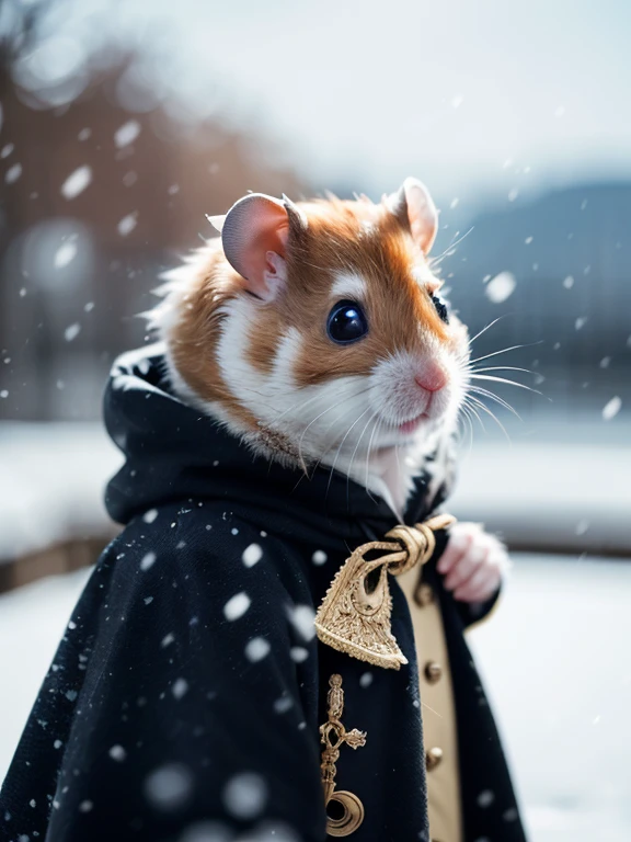 (best quality,4k,8k,highres,masterpiece:1.2,ultra-detailed,realistic,photorealistic:1.37, RAW photo, Nikon, portrait a little hamster with armor and sword, dark souls style, no human), solo:1.6, chibi, inside a dungeon with mosters, blurry background, bokeh, UHD, 16k, best quality, super detail, retina,