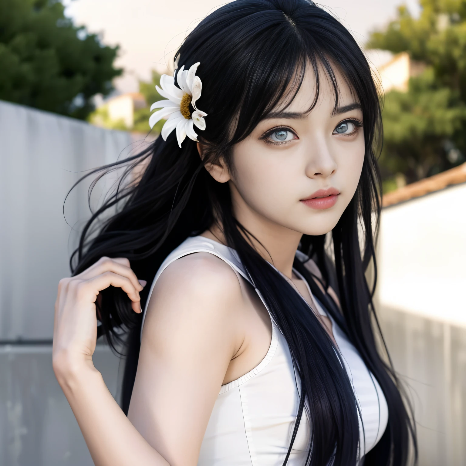 La mejor calidad, Obra maestra, ultrahigh resolution, (realista: 1.4), Foto original, Luz lateral, ojos finos y hermosos: 1.2, Obra maestra* retrato, realismo, 1 girl, Ultra detallado , Perfeck ,Hinata Hyuga ,Foto realista,Anime realista,RealistaStayl,