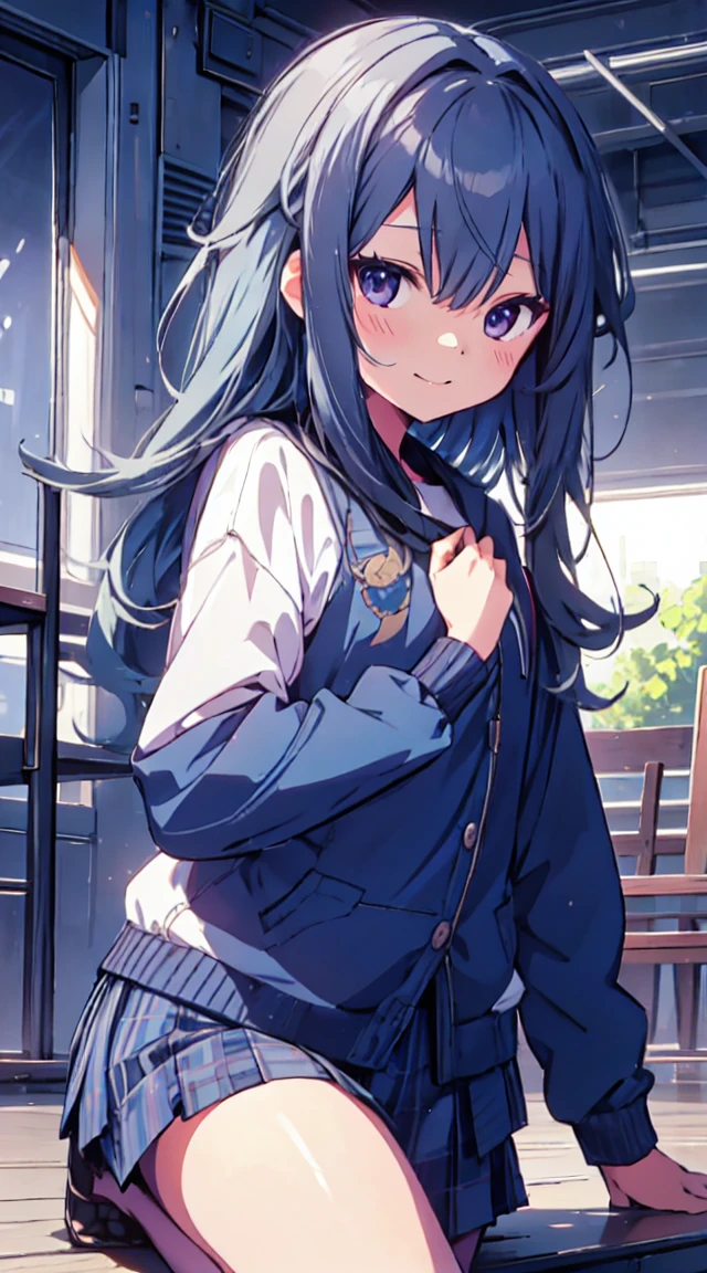 masutepiece, Best Quality,Illustration, Wallpaper, ultra -detail, 1little girl、♡、Futomo、Poses in motion、soft smiling