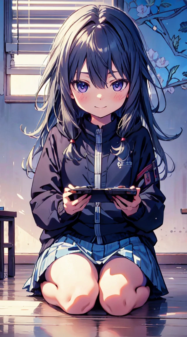 masutepiece, Best Quality,Illustration, Wallpaper, ultra -detail, 1little girl、♡、Futomo、Poses in motion、soft smiling