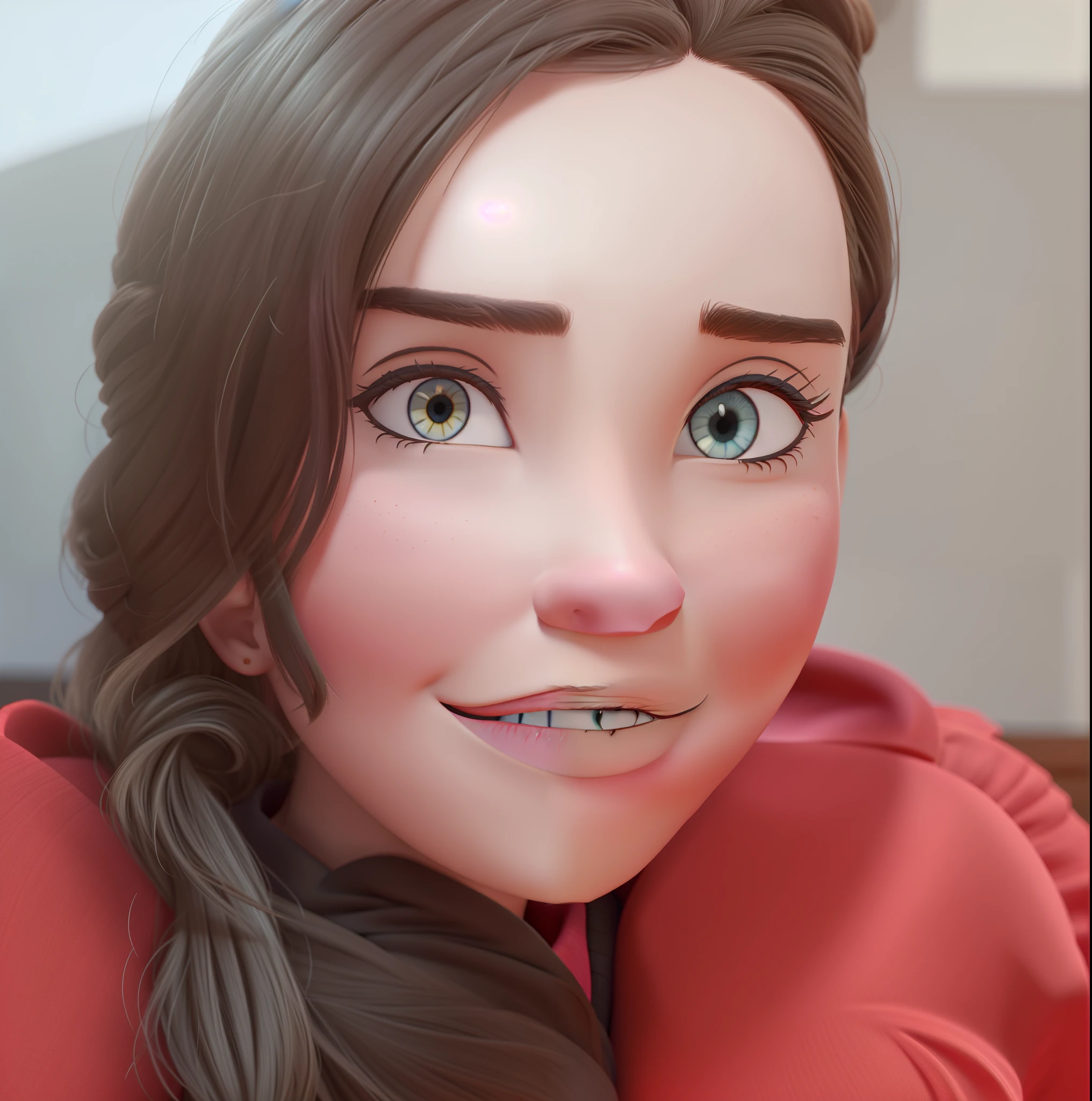 Uma mulher clara estilo disney pixar, alta qualidade,melhor qualidade