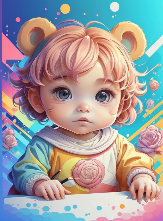 ) ((((cute  bear) ((Mikey)) - Criador: Walt Disney2023) ), ,, ( Walt Disney acolchoamento ,multidimensional geometric wall PORTRAIT, arte, Chibi,
Yang08k, lindo, Colouring,Rose
Primary works, qualidade superior, melhor qualidade, Arte Oficial, Beautiful and Aesthetic,)) ), ,,  Walt Disney acolchoamento ,multidimensional geometric wall PORTRAIT, arte, Chibi,
Yang08k, lindo, (Colouring, Rosa), amarelo ,azul ,vermelho e branco)
Primary works, qualidade superior, melhor qualidade, Arte Oficial, Beautiful and Aesthetic,