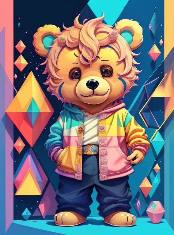 ) ((((cute bear) ((Mikey)) - Criador: Walt Disney2023) ), ,, ( Walt Disney acolchoamento ,multidimensional geometric wall PORTRAIT, arte, Chibi,
Yang08k, lindo, Colouring,Rose
Primary works, qualidade superior, melhor qualidade, Arte Oficial, Beautiful and Aesthetic,)) ), ,,  Walt Disney acolchoamento ,multidimensional geometric wall PORTRAIT, arte, Chibi,
Yang08k, lindo, (Colouring, Rosa), amarelo ,azul ,vermelho e branco)
Primary works, qualidade superior, melhor qualidade, Arte Oficial, Beautiful and Aesthetic,