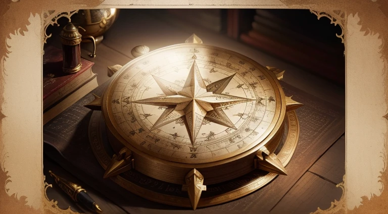arafed image of a paper with a picture of a star and a compass, old paper, old parchment, faded parchment, western background, yellowed paper, alchemist library background, galaxy background, museum background, steampunk background, poster background, loading screen, personal room background, grimoire page, wallpaper - 1 0 2 4, old weathered paper