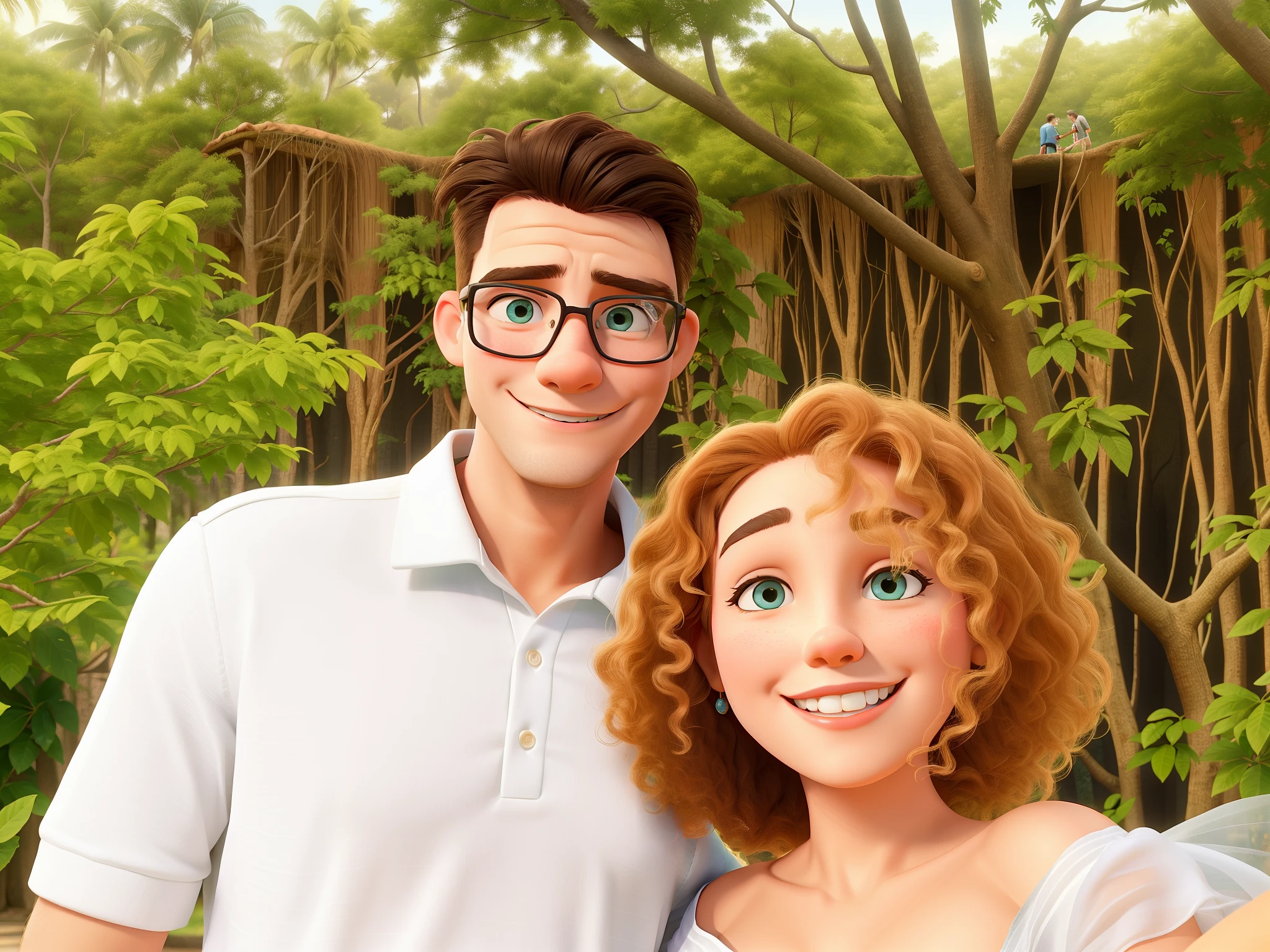 there is a man and woman standing next to each other, Tyler Edlin e Natasha Tan, Retrato de duas pessoas, retrato de casais, vacation photo, Directed by: Carla Wyzgala, taken in the early 2020s, Directed by: Carey Morris, ariel perez, both smiling for the camera, Casal feliz, belos arredores, Wesley Kimler, casal sorridente