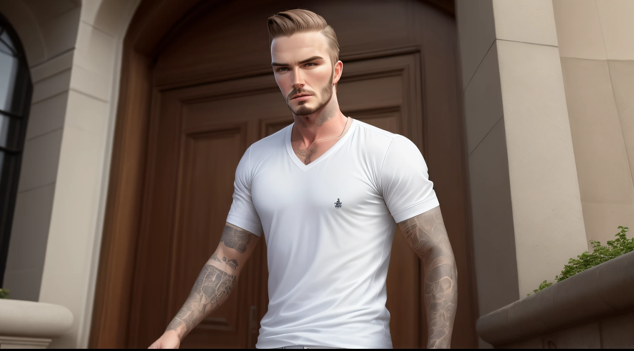 Make a blanc homme reminiscent of David Beckham