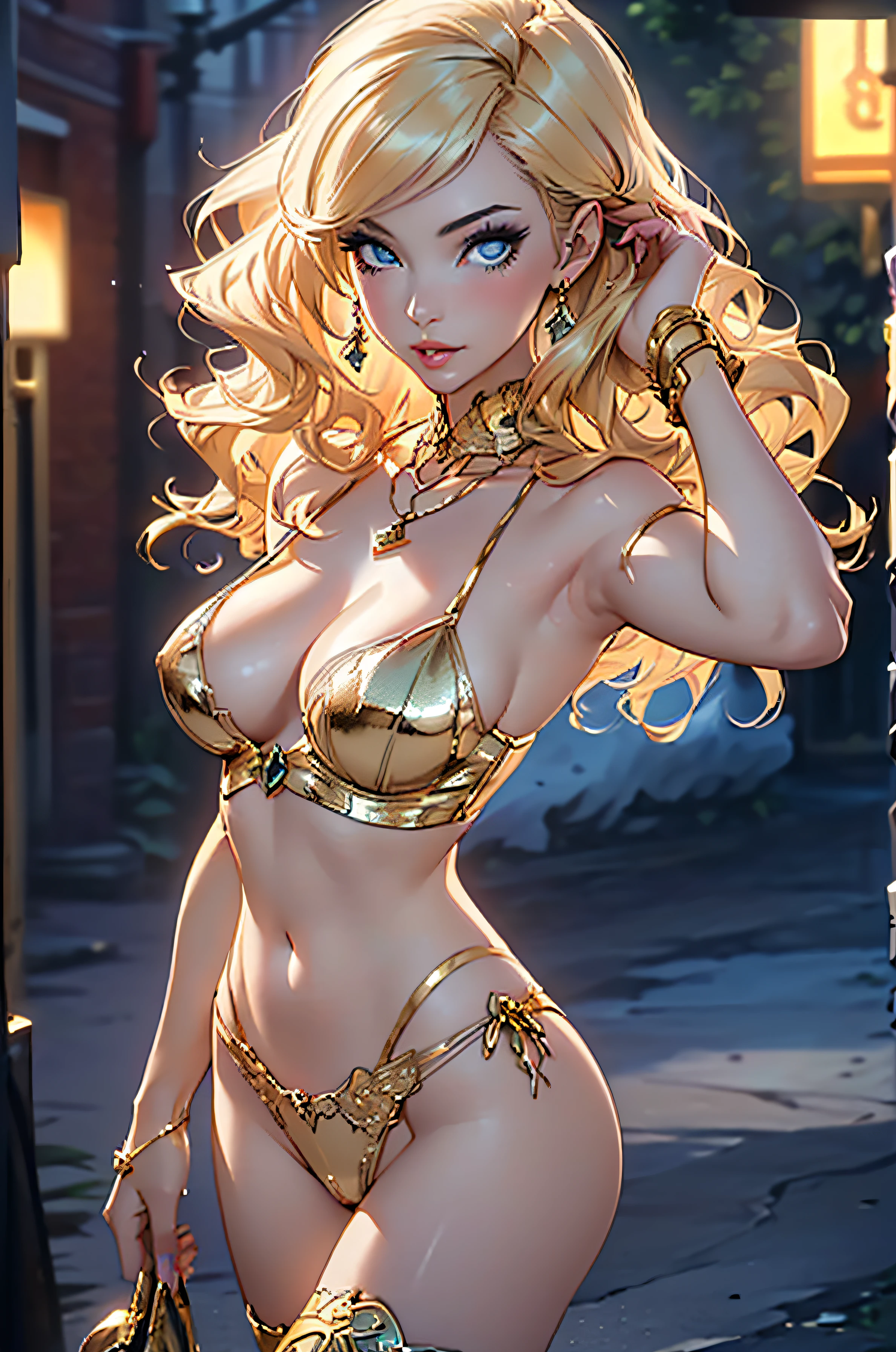 woman,1female,((,long and shiny hair, blonde hair,, full lips, upturned nose, skin)), (large breasts:1.5),,(((blonde hair:1.4,wavy hair,long hair:1.4,))),((blue eyes:1.3))),intricate eyes,beautiful detailed eyes,symmetrical eyes,((((light skin:1.4,lustrous skin:1.5,,shiny skin,very shiny skin,shiny body,illuminated skin)))),(spider lower abdomen,narrow waist, skinny thighs, slim, slender legs,delicate detailed fingers),(((detailed face))), (cute,slutty,sensual,seductive look,seductive,((erotic)),opulent,sumptuous,longingly,((nsfw)), queen,goddess,fantasy,(beautiful ornateclothes fancy,((gold lingerie),),(((ice jewelry,intricate necklace,jewelry,detailed outfit))),cleavage,((eyeshadow,elegant makeup,eyelid makeup,gold lips,gold lipstick)),((Transparent cloth:1.1)), (((Sexy elegant outfit, wearing a high leg thong:1.3,thong))),gloves,( (dynamic pose:1.0),embarrassed,(centered,scale to fit dimensions,Rule of thirds), ((extravagant ball), with expensive lighting, moist,scenery:1.25,((fancy background)),large chandelier highres,sharp focus,(ultra detailed,extremely detailed),(photorealistic artwork:1.37),(extremely detailed CG unity 8k wallpaper),(((vibrant colors,vibrant theme))),(intricate),(masterpiece),(best quality),