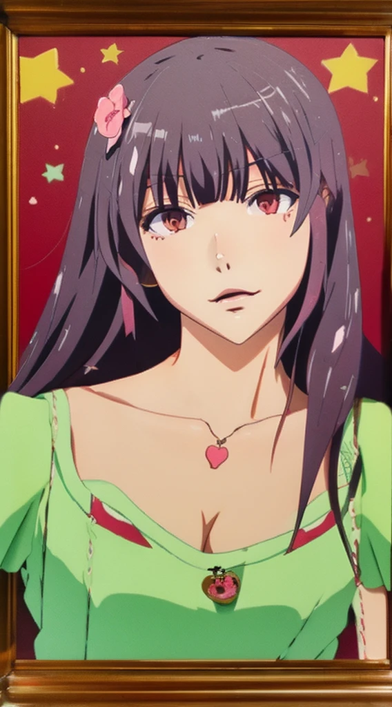 pintura moderna cubista de chica anime