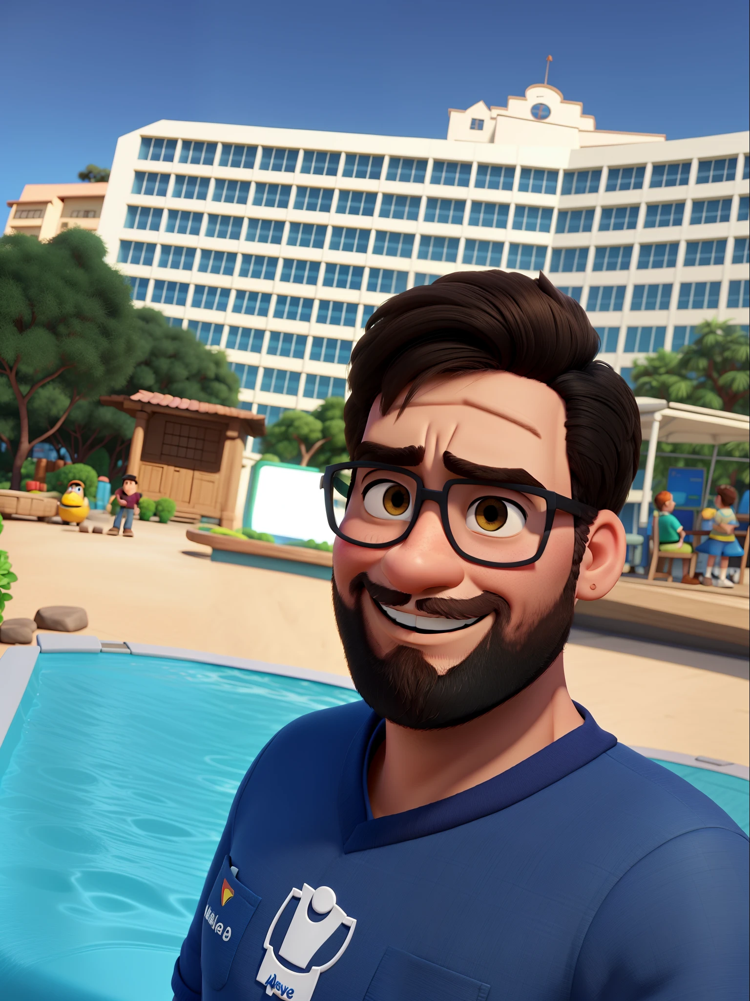 Um homem estilo Disney pixar, alta qualidade, melhor qualidade