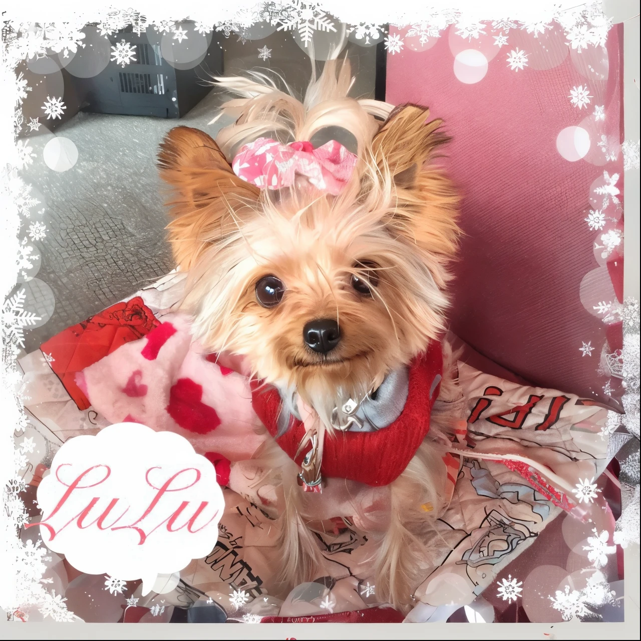 little boy wearing a sweater、I have a screen Yorkshire Terrier、I'm sticking out my tongue、lulu、Lori, suki, Cute dog, Comics, Tiere, Yorkshire terrier, lu ji, laughingly, lv, Cute:2,
