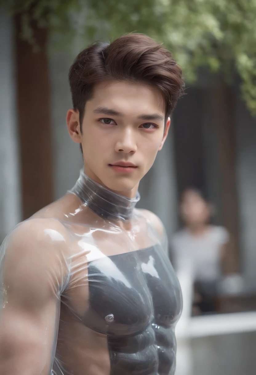 (Highest quality:1.2),One man,alone,Are standing_Split,whole body, Photo of a Japanese man in his 20s made of shiny white and silver translucent glass and plastic,Muscular and shirtless, Silver metal interior, Dynamic pose, Flow organic structure, A sparkling golden circuit, colorful Neon decoration, Ball of Light, Illumination, Illumination回路, Neon decoration, Depth of Field Focus F/2.8, H&#39;art.right. liver, Greg rightutowski