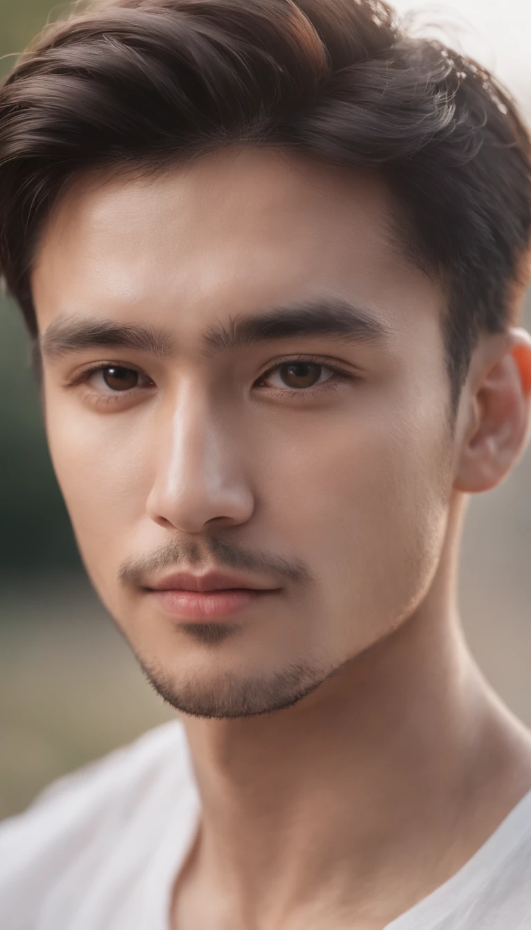 25 year old male Instagram influencer, small beard, Perfect Lighting, deepshadow, Best Quality, masutepiece, 超A high resolution, Photorealistic, Thin body type, Small oval face, messy black hair, Light brown skin
