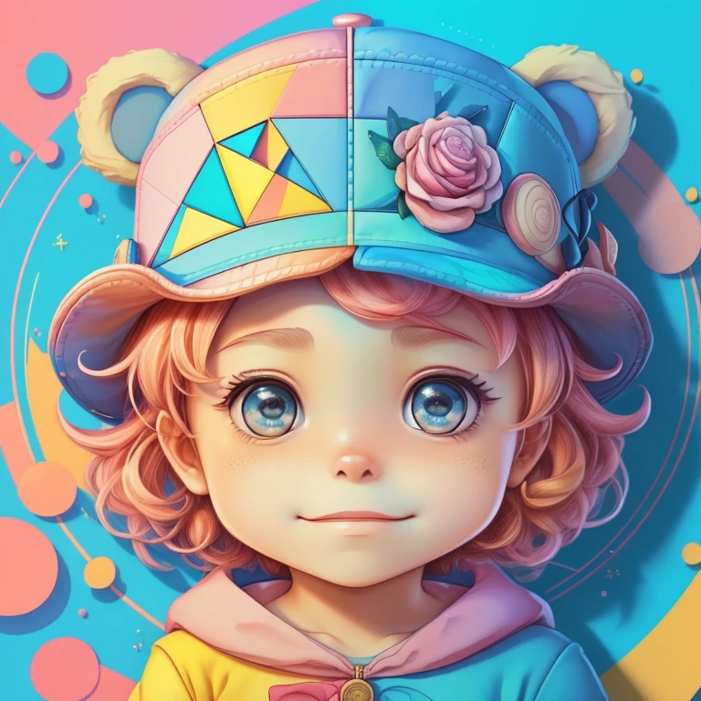 ) ((((cute bear with hat) ((Mikey)) - Criador: Walt Disney2023) ), ,, ( Walt Disney acolchoamento ,multidimensional geometric wall PORTRAIT, arte, Chibi,
Yang08k, lindo, Colouring,Rose
Primary works, qualidade superior, melhor qualidade, Arte Oficial, Beautiful and Aesthetic,)) ), ,,  Walt Disney acolchoamento ,multidimensional geometric wall PORTRAIT, arte, Chibi,
Yang08k, lindo, (Colouring, rosa), amarelo ,azul ,vermelho e branco)
Primary works, qualidade superior, melhor qualidade, Arte Oficial, Beautiful and Aesthetic,