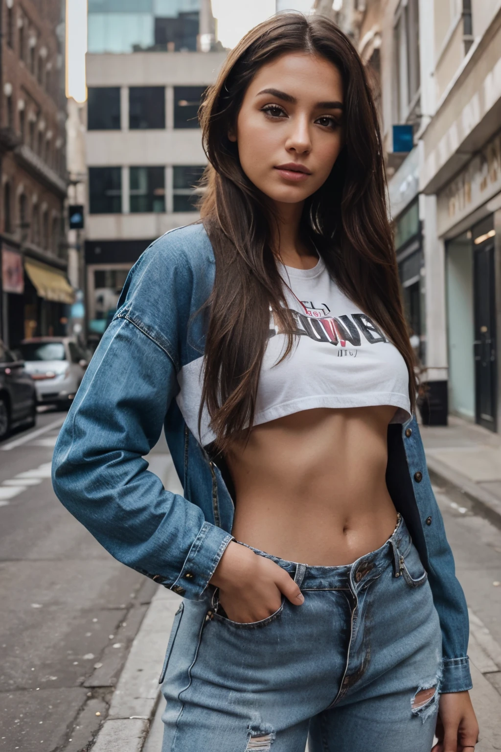 Xayah,t-shirt,  animal ears, yellow eyes, pierced nose, casual clothes, portrait, stunning, hair over shoulder, hoodless, beautiful, 4k