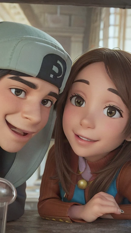 dos personas sonriendo ligeramente