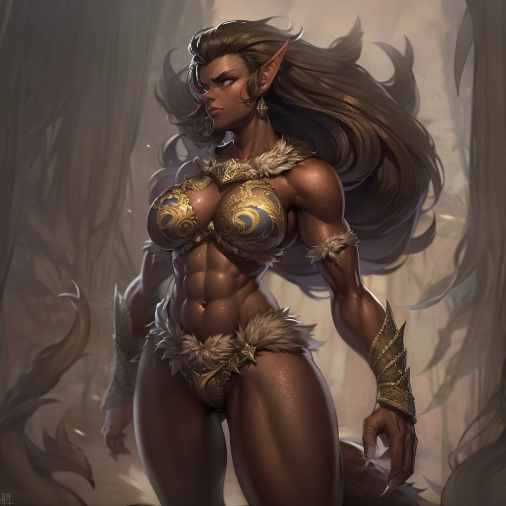 Monster Girl, Behimos, femele, Giant body shape, Great power, dark-brown skin, rough muscles, hard cuticle, High defense, Strong limbs, Stout tail, warriors, with wisdom, There are feelings, maternal tenderness, legendary, self-sacrifice, Aegis, UHD, high quality, highres, 16k
