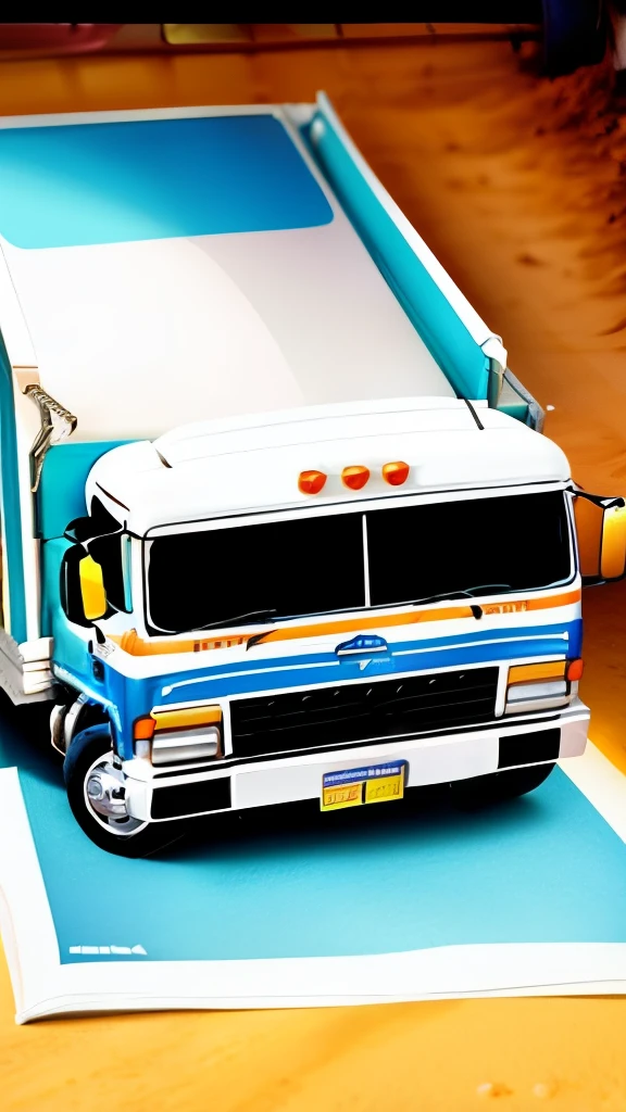 Create a photo of a cartoon truck, sem sombra,sem cor, sem fundo, com fundo branco, soft strokes, livro para colorir infantil, line art coloring for kids, sharped image, truck coloring book