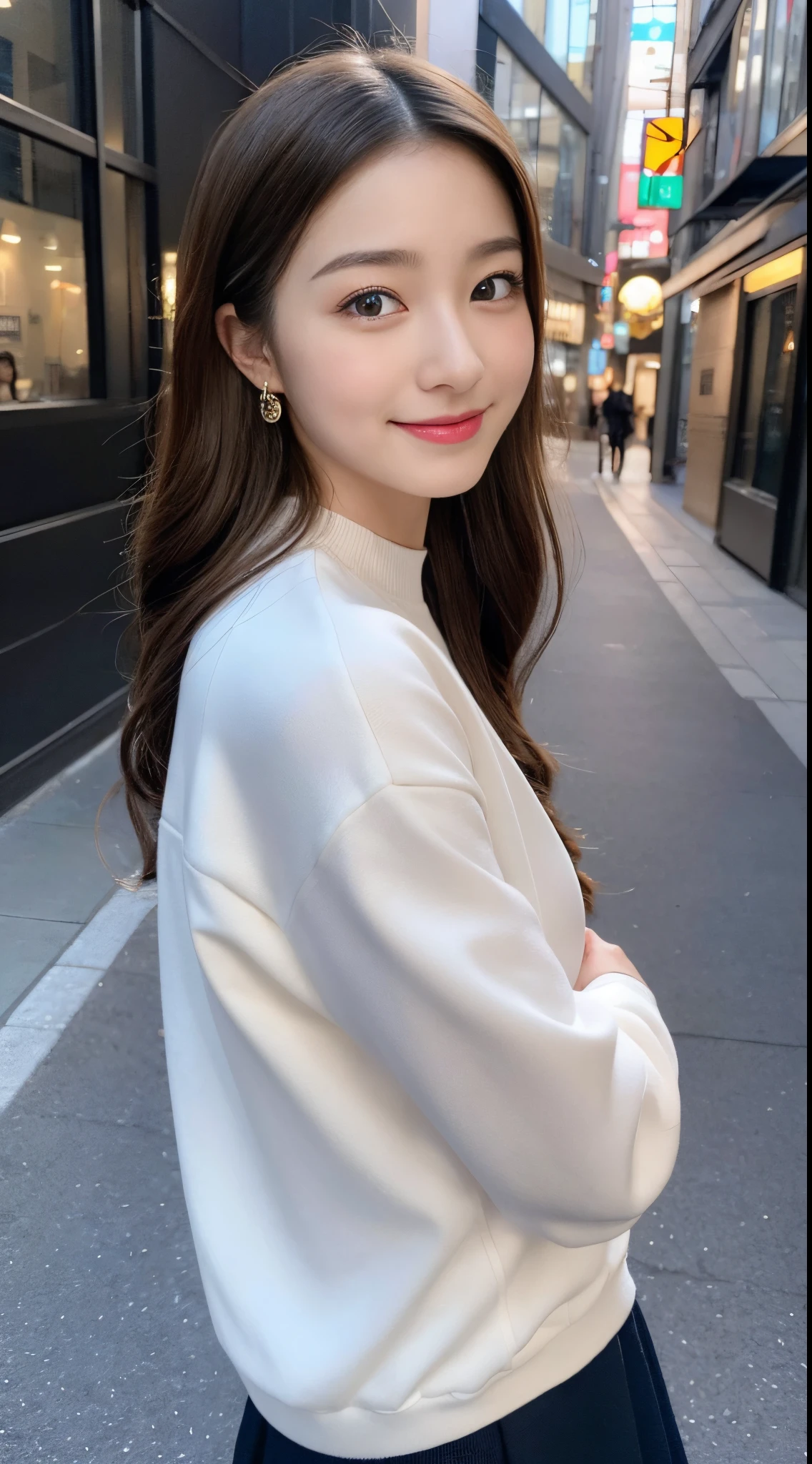 (((32K,very high res, high detailing, highly accurate,Masterpiece Girl 1:1.5))),Raw photo & realistic atmosphere,beautiful dark blue eyes,Detailed mouth,Glossy lips,Detailed eyebrows,Soft white skin that shines with every detail,,Eyes drawn in detail、Very beautiful eyes with azure eyes,Detailed lips、Very beautiful face,Very well-formed face、Lifelike face,shiny beautiful lips,Beautiful eyebrows,Infinite reality,Best design,(Insanely cute Japan 16-year-old high school girl,,Beautifully shaped breasts,Very cute beautiful girl,Little Girl,Healthy body,Outstanding style:1.5),Best Natural Makeup,Japanese ido,Korean Idols,Young sensual idol,Moist eyes,Dark Beautiful Deep Eyes,Beautiful butt,beauty legs,,camel's foot,:1.3),超A high resolution、,Natural and realistic face,Back lighting,Pure eyes are too cute,(((photorealisim,Photograph the whole body))),,Reality Live Action,(Fashionable earrings,,a necklace,A bracelet,gyuru,Glossy nail art,2022 Women's Teens Winter Casual Fashion,Down jacket,Black pants,white shoe,Calm and fashionable girl,light brown hair,Braided ear hair,独奏,little smiling,full body Esbian,Show full-body fashion,Leaning forward,Bend over, Only beauty young cute 15 year old girl,A rather petite and very cute 15-year-old girl:1.7),Night in Shibuya