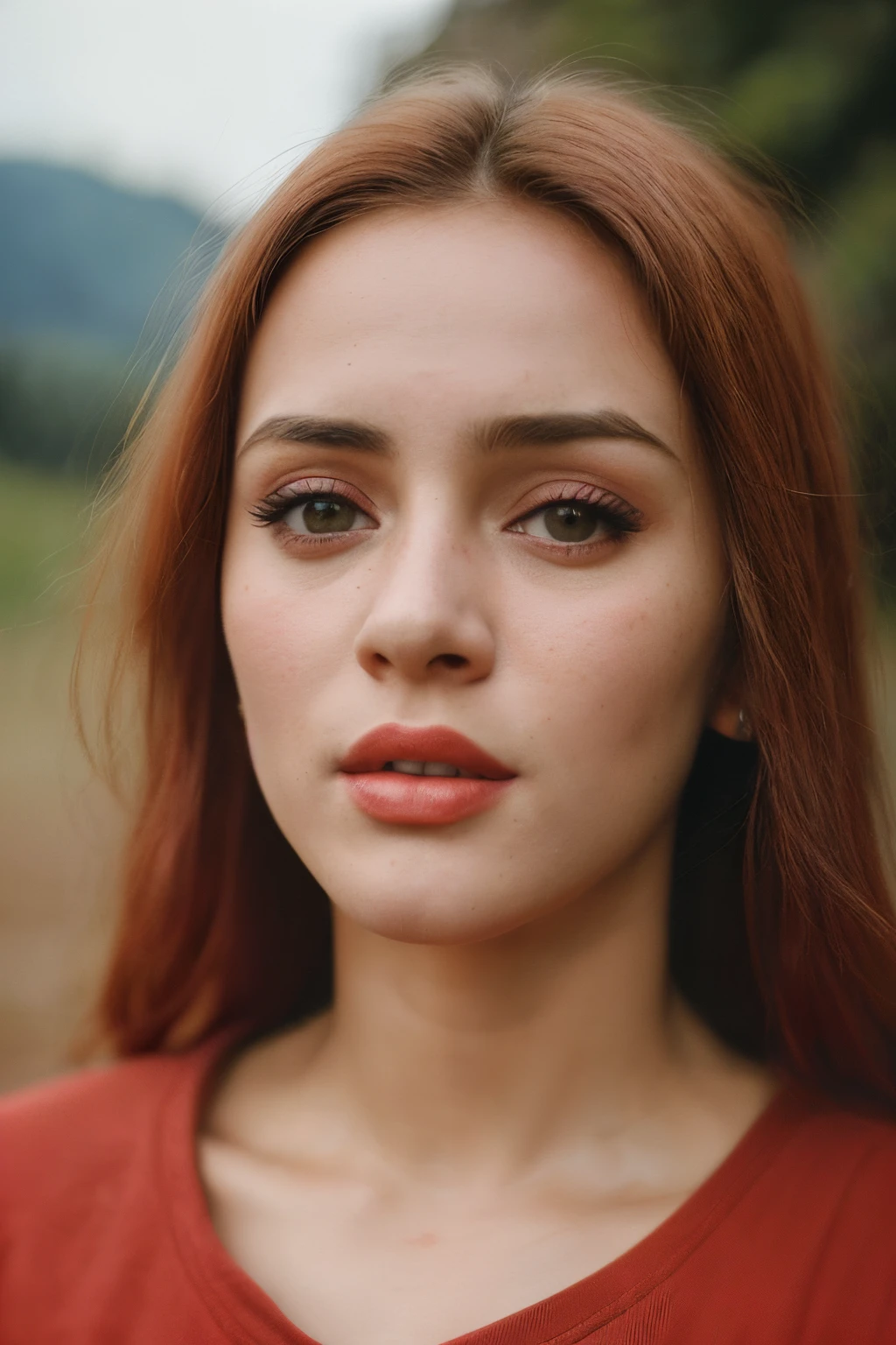 (Close-up, Fotografia editorial de uma mulher de 23 anos com longos cabelos loiros), (Rosto altamente detalhado:1.4) (sorrir:0.7) (fundo dentro escuro, Moody, estudo privado:1.3) Pov, Directed by: Lee Jeffries, Nikon D850 |, filme fotografia de stock ,4 Kodak Portra 400 ,camera f1.6 lentes ,cores ricas ,hyper realistic ,textura realista, dramatic lighting , cinestill 800,bom corpo e decote grande usando vestido vermelho deitado na estrada, Peitos grandes