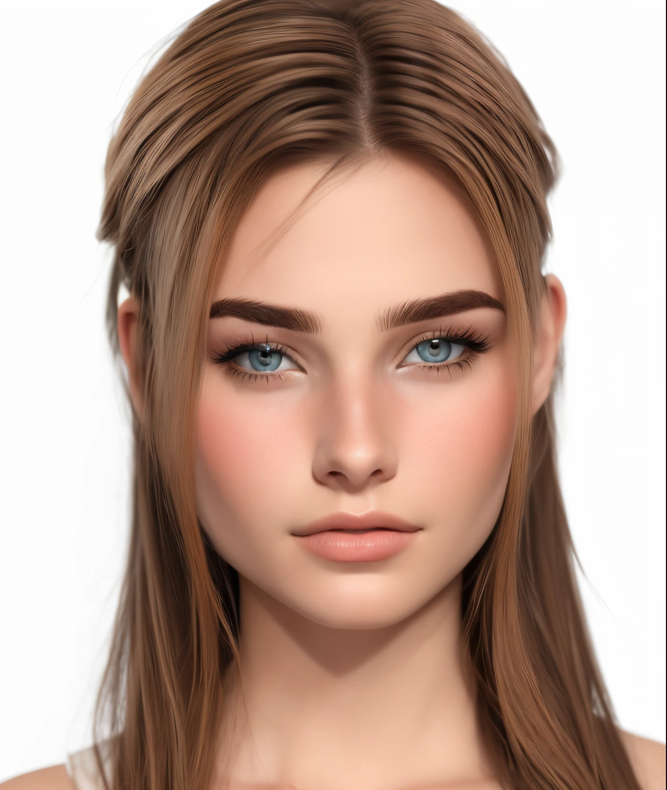 um close up de uma mulher com cabelos longos e um colar, rosto realista detalhado, rosto detalhado realista, rosto realista altamente detalhado, rosto detalhado e realista, com o rosto muito detalhado, rosto realista e detalhado, rosto detalhado real, adolescente hiperrealista, detailed flawless face, rosto bonito realista, single realistic face, Face extremamente realista, rosto perfeito sombreado realista, rosto realista humano