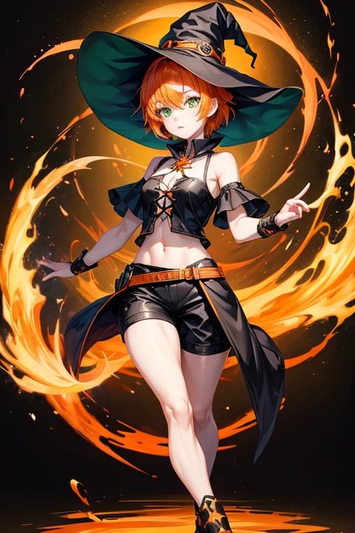 (solo), 1 skinny girl standing, Dragon Quest III Magus, tiptoe, (swaying back), arms down backward, (dynamic pose), (open legs wide:1.2), BREAK, middle short hair, BREAK, (bursting disproportionately huge breasts:1.3), BREAK, narrow shoulders, very skinny inconceivably narrow waist, very long skinny legs, BREAK, large wizard hat, (green too short dress), (too short skirt), (show off thigh gap), thighhighs, arm covers, tie cinches waist too tight, BREAK, nsfw, looking at viewer, slipping vagina, orgasm, (blood dripping between thighs from vagina)