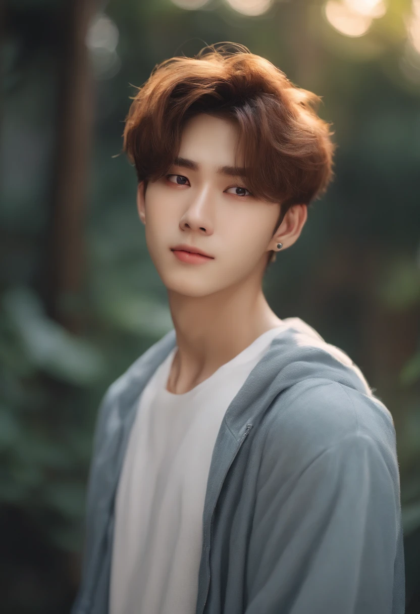 Realistic face of anime cute boy changing background 8k ultra realistic NCT's Jaemin