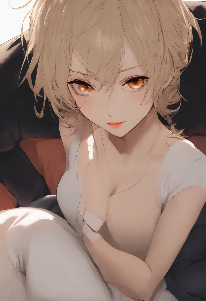 (masutepiece:1.3), (absurderes:1.3), (Best Quality:1.3), (8K), (large masterpiece digital art), (Detailed Manga Illustration), (Handle Hair), Perfect Anatomy, (Sharp eyeliner, eyeshadows, Detailed eyes:1.1), (Intricate details:1.3), (Ultra-detailed:1.3), (Illustration:1.3), (Sharp Focus:1.3), (Natural lighting:1.05), (Vivid colors:1.3), BREAK, 1boy, line-drawing, Vampire, Mafia, gangster, sitting in the couch, Glare