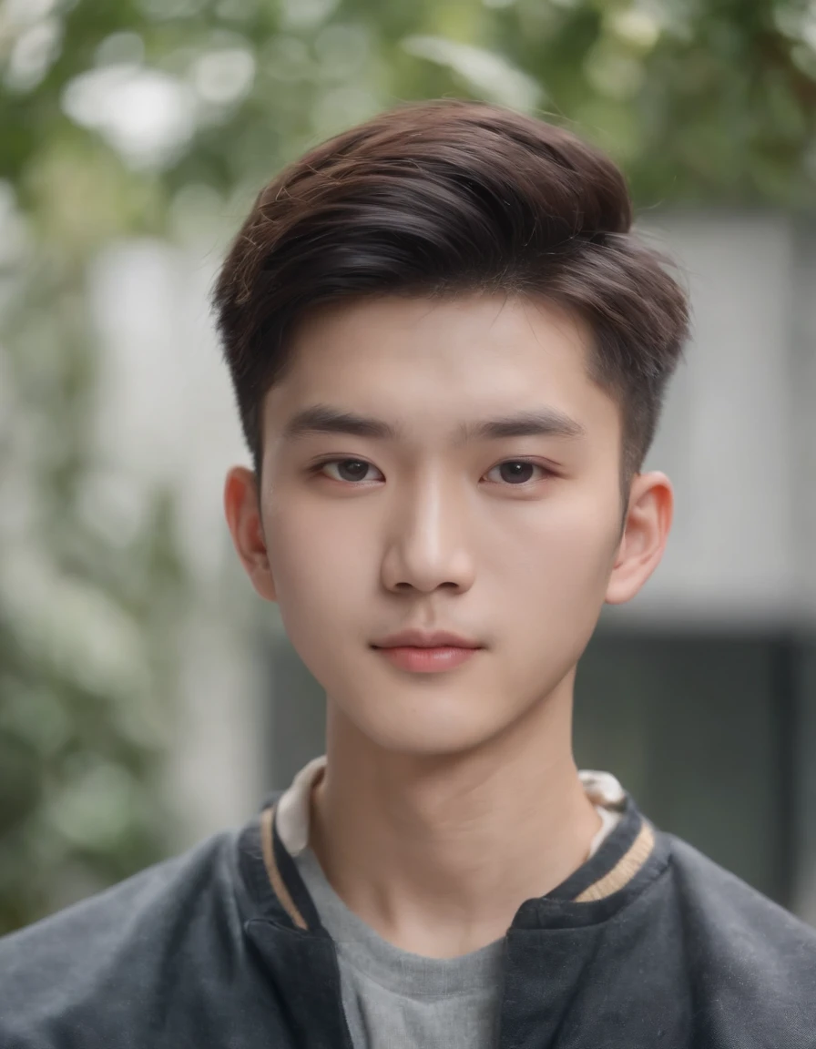 chineseidol,Male 18 years old , Shorthair Black, vibrant black eye, Wear maintenance clothing , tools on hand,close-up