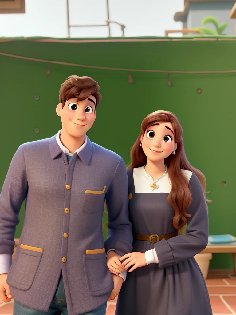 casal no estilo disney pixar, alta qualidade, melhor qualidade