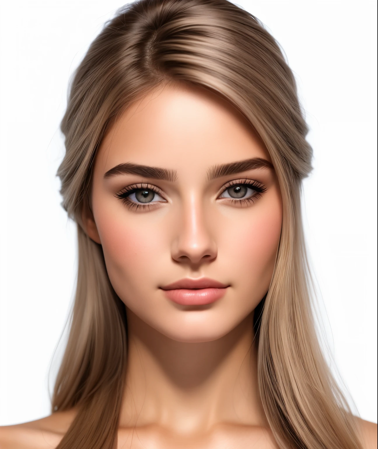 um close up de uma mulher com cabelos longos usando um colar, rosto realista detalhado, rosto detalhado realista, rosto realista altamente detalhado, adolescente hiperrealista, rosto detalhado real, rosto detalhado e realista, rosto realista e detalhado, com o rosto muito detalhado, single realistic face, rosto bonito realista, detailed flawless face, rosto perfeito sombreado realista, rosto detalhado preciso, Face extremamente realista
