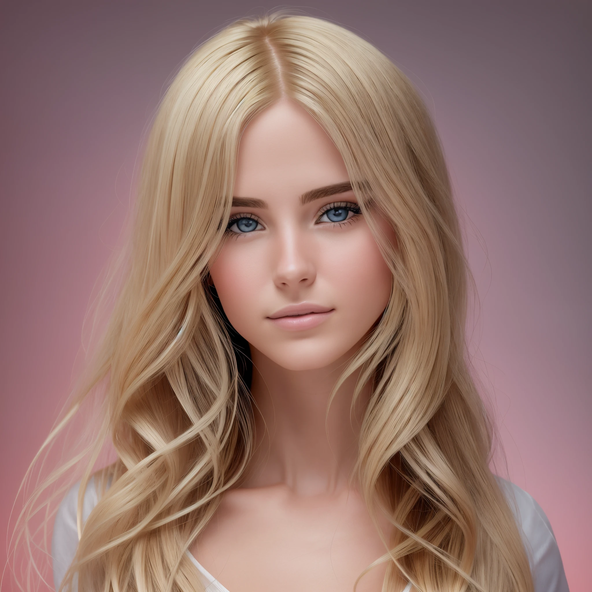 Generates an image of a 25-year-old woman with blonde hair, ojos expresivos y facciones faciales proporcionadas. La apariencia debe ser natural y realista, destacando su belleza de manera sutil. Pay attention to details such as lighting for an authentic and engaging representation --auto --s2
