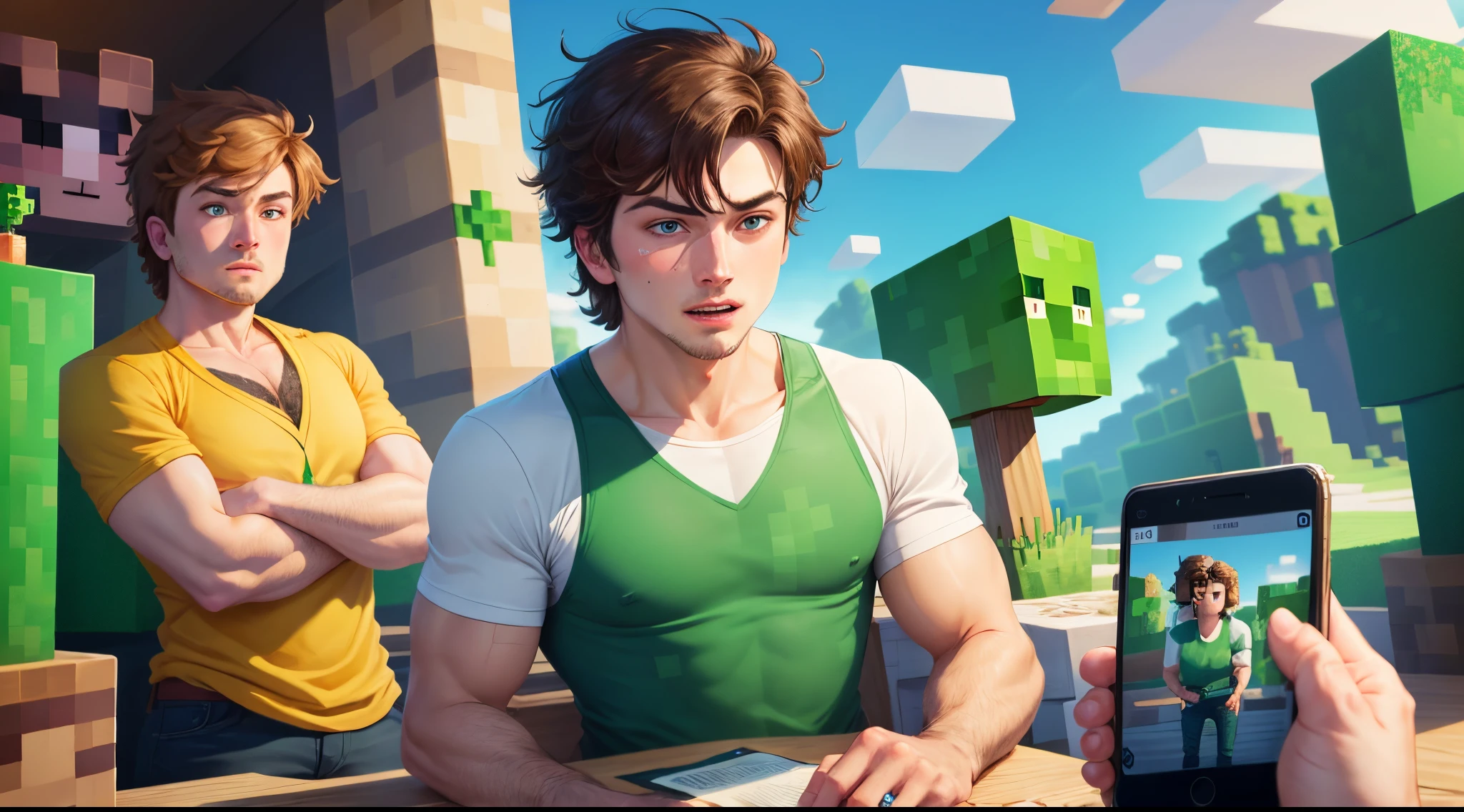 minecraft steve getting tested for AIDS
