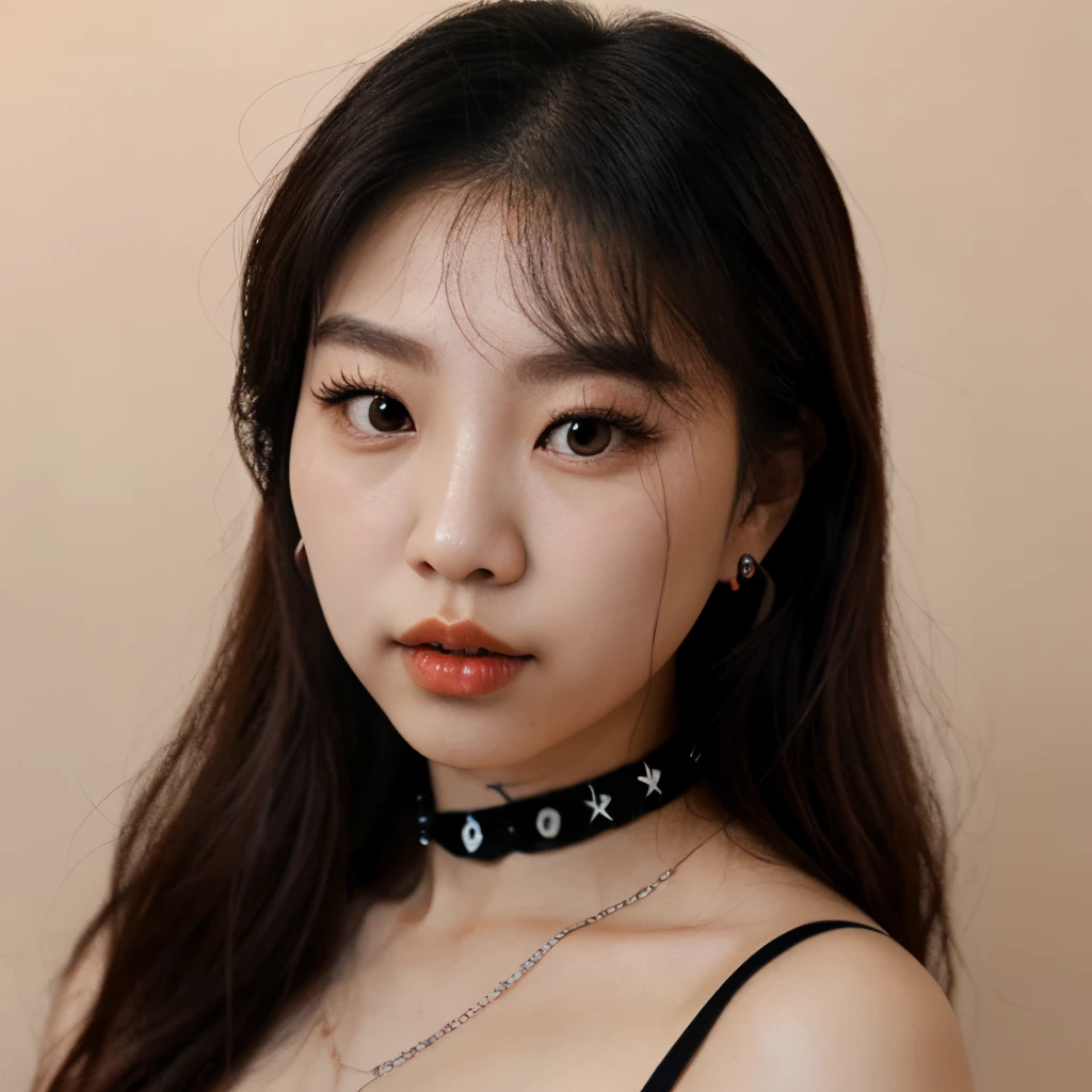 jennie kim, with eyebrow and lip piercings