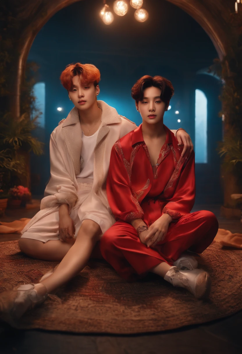 Realistic 3D image of BTS Carrie and Jungkook
