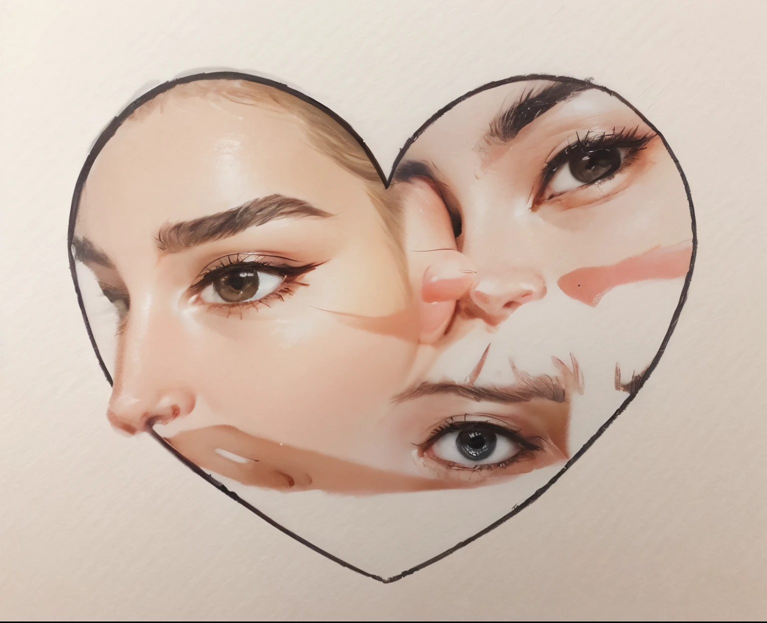 make it express more about love, showing different facial expressions made when a person is in love. give a variety of emotions.