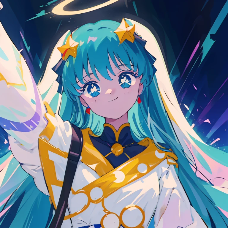 (1girl),(Pop style,flat colors,star pattern,pastel,shiny eyes,Smile,Cosmic atmosphere,colored lineart,outline,simple,Night background, macro shot,pastel night aesthetic),((Masterpiece)), hatsune miku, full height, hatsune miku，Detailed Face, Light vintage color,planar, RISO Print Style,illustartion,Adols,Leave empty space,Low saturation,Individually organized，hight resolution, comic book character, comic, high quality detailed, style of ::2.0 comix illustration style,tatoon style, hiquality, hight resolution, detail enhancement, 8K, HD, Best Quality, hiquality, hight resolution, detail enhancement, 8K, HDR, sharp-focus, Ultra Detailed, perfect  lighting, eye shadow, in a bathrobe, waves his hands in the air, bubbles, the wind, luminous skin, blue skies, dark shadows, Lustrous Hair, Dark halo, glowing eyes, Detailed background, water:1.2, Flowers:1.2, Masterpiece, 8K, woods、Natural background, like a, For example, shore of the lake、Efficient use of light and shadow、 Realistic & ultra realisic, kindness, extremely detail, (Colorful:1.1), (Colorful Background1:1), (#30B3FF:1.5), (#FA52F4:1.1), Dance with Unearthly Creatures, Tarot symbols, bird、bee、