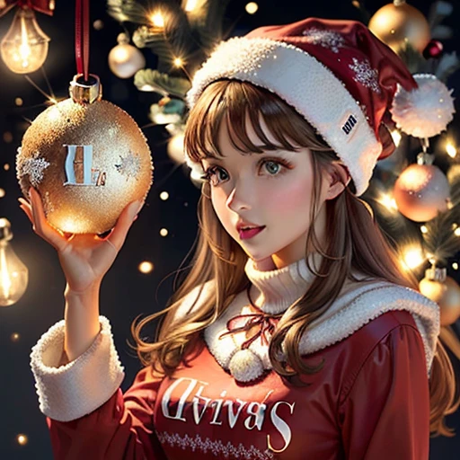 Christmas decorations with the word Olivia in it