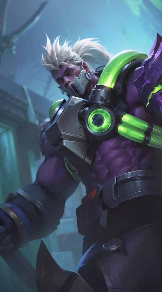 (Intricate Details, Masterpiece, Best Quality, High Resolution, 8k), (1man), (male:1.2), finely detailed eyes and face, toned body, masculine appeal, commanding presence, bulging biceps and triceps, well-developed quadriceps and hamstrings, light skin, portrait, solo, half shot, looking down, detailed background, detailed face,finely detailed background, Depth of Field, VFX,